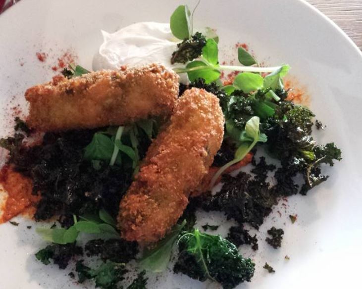 kale spinach ricotta croquettes